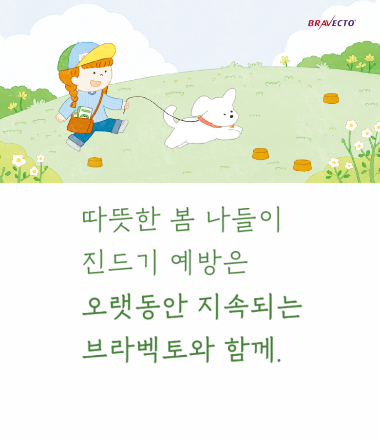 개를 산책시키는 소녀