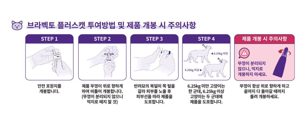 브라벡토 플러스캣 투여 방법
