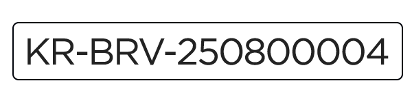 KR-BRV-250800004